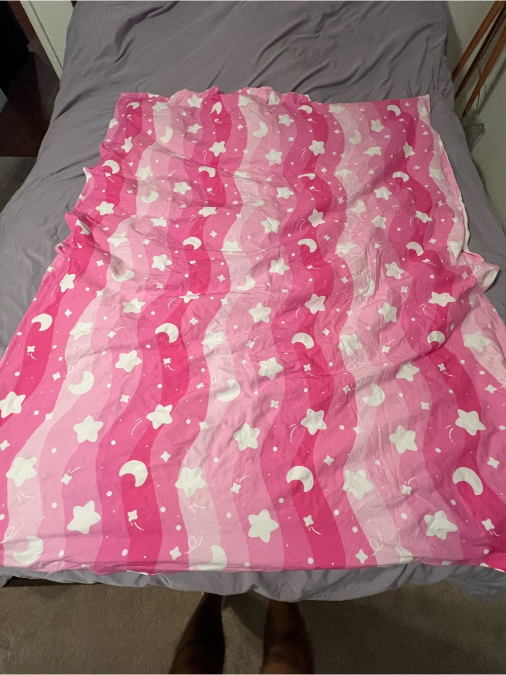 Pink Star & Moon Pattern blanket from ODU ABDL item adult blankie